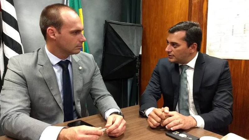Eduardo Bolsonaro e Wilson Lima