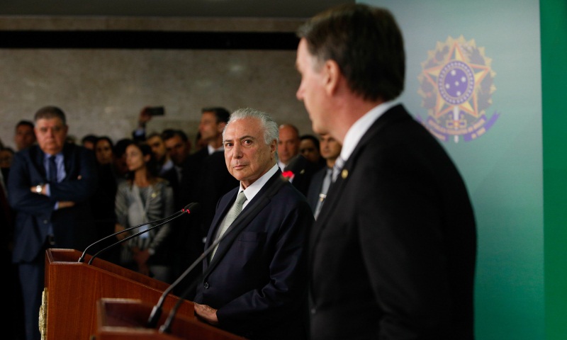 Michel Temer e Jair Bolsonaro