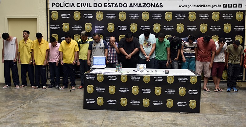Suspeitos de crimes em Manaus foram presos em segundo fase de operação policial (Foto: Erlon Rodrigues/SSP-AM)