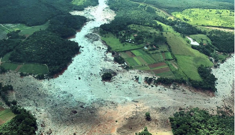 Rompimento de barragem em Brumadinho deixou rastro de destruição e morte (Foto: Presidência da República/Divulgação