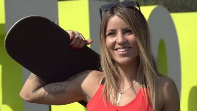 Letícia Bufoni é vice-campeã mundial de skate e recebeu parabéns com declaração de amor do jogador (Foto: ESPN/reprodução)
