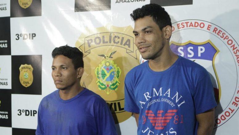 Cassiano e Keysson foram presos por assaltos a ônibus (Foto: Raquel Miranda/PC-AM/Divulgação)
