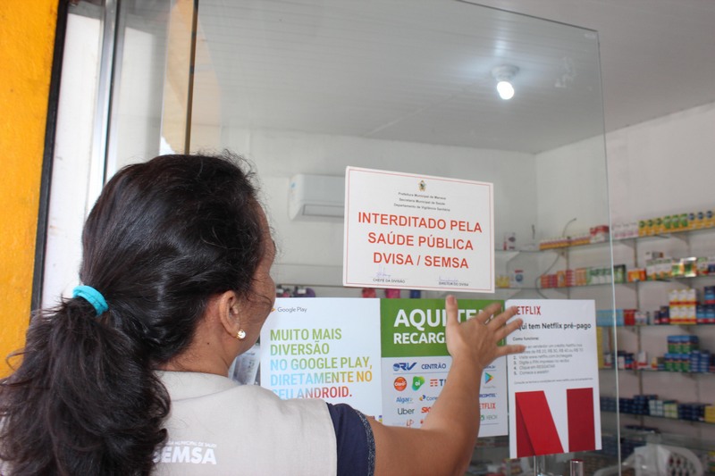 Farmácias foram interditadas (Foto: Visa Manaus/Divulgação)