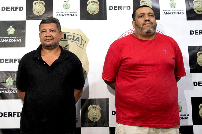 João Paulo e Marcos Freitas foram presos por estelionato (Foto: Alailson Santos/PCAM/Divulgação)