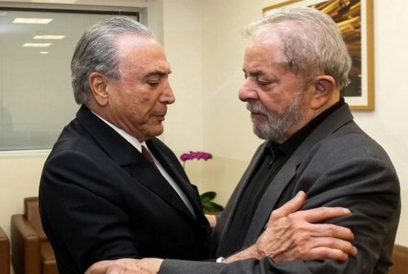 Michel Temer e Lula: ambos estão presos (Foto: Beto Barata/PR/Divulgação)