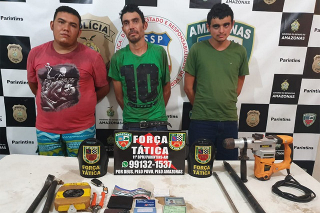 Grupo foi preso após assalto ao banco (Foto: PC-AM/Divulgação)