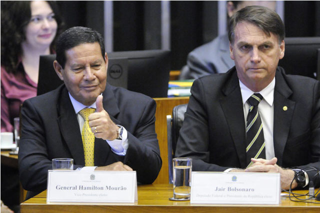 Hamilton Mourão e Jair Bolsonaro estão em paz (Foto: Alessandro Dantas/Fotos Públicas)