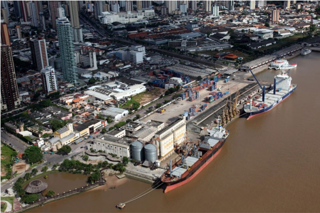Porto de Belém: leilão para privatizar serviços portuários (Foto: Governo do Pará/Divulgação)