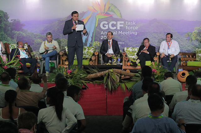 Governador Wilson Lima discursou no Fórum Global de Floresta (Foto: Diego Peres/Secom)