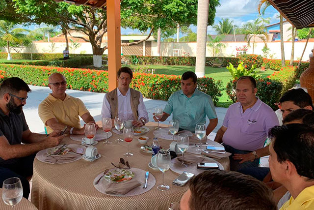 Alfredo Menezes, Wilson Lima e Ricardo Salesima e o ministro