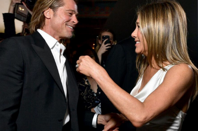 Reencontro entre Brad Pitt e Jennifer Aniston em premiação animou os fãs do ex-casal (Foto: Reprodução/Instagram/@sagawards)