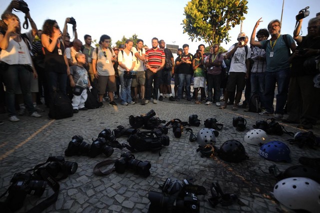 Profissionais da imprensa sofreram 28 ameaça e intimidação e 15 agressões físicas (Foto: Fernando Frazão/Agência Brasil)