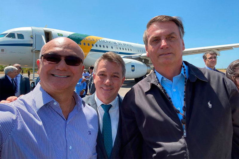 Alfredo Menezes, Antônio Denarium e Jair Bolsonaro