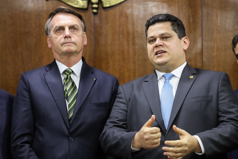 Jair Bolsonaro e Davi Alcolumbre