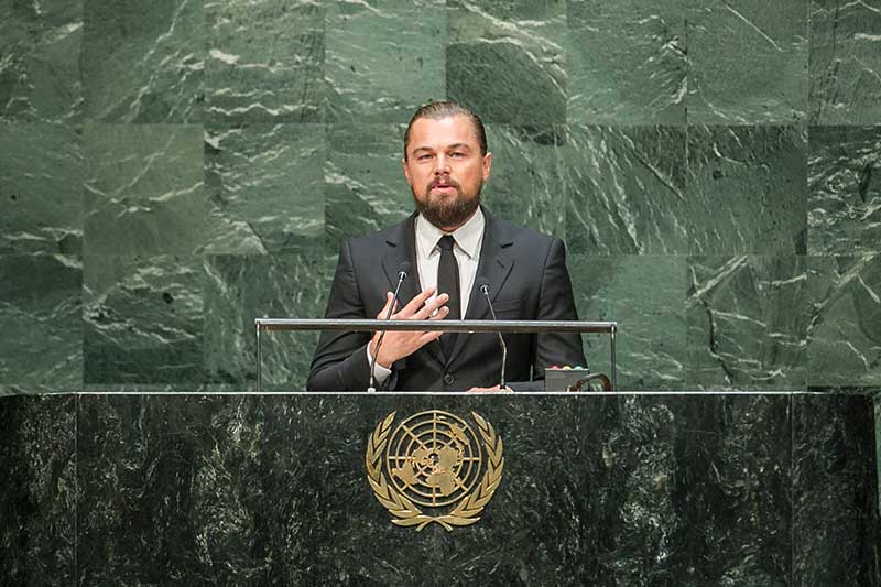 Leonardo DiCaprio se uniu com a Fundação Ford e a Apple para criar fundo humanitário (Foto: Cia Pak/UN/Fotospublicas)