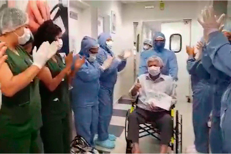 Paciente de Covid-19 tem alta médica em Manaus