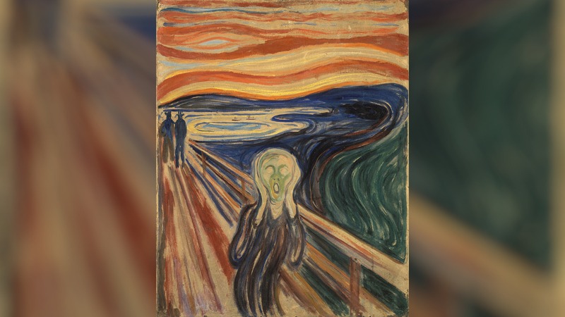 Pesquisadores investigam a perda de brilho e de intensidade da tinta usada por Edvard Munch para pinta 'O Grito' em 1910 (Foto: Domínio Público)
