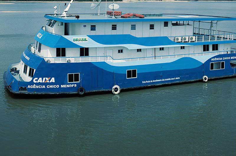 Até sexta-feira, 29, a agência-barco estará nos municípios de Careiro da Várzea e Manaquiri (Foto: Caixa Econômica/Divulgação)