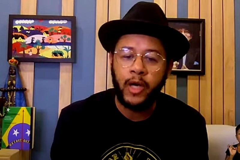 Rapper Emicida fala sobre relação do 'crime' com a música e a arte (Foto: Divulgação/YouTube/Roda Viva)