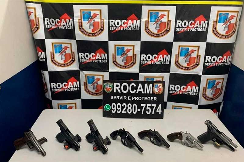 armas de fogo apreendidas - Foto PC-AM Divulgação