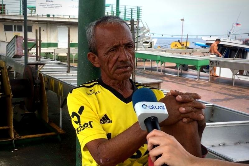 Pescador Raimundo Nonato, 53, critica desorganização no Terminal Pesqueiro (Foto: Murilo Rodrigues/ATUAL)