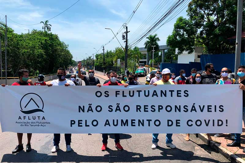 Grupo de donos de flutuantes pede reabertura dos balneários (Foto: Murilo Rodrigues/ATUAL)