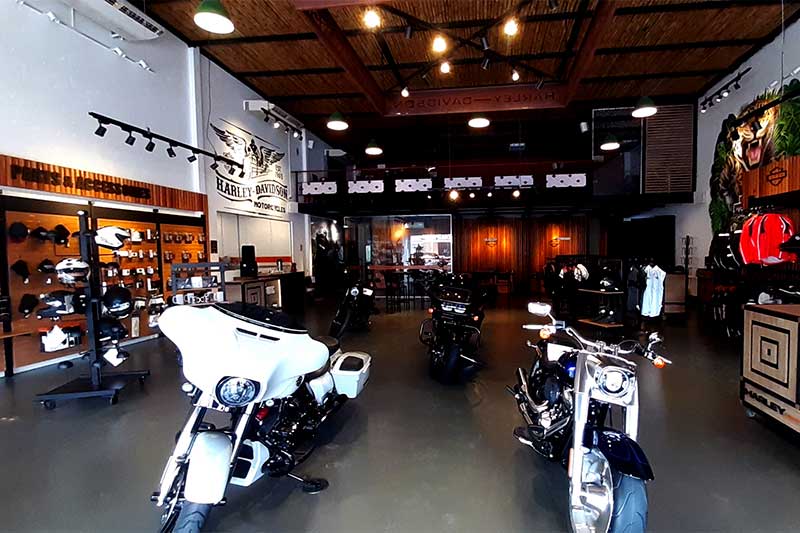 Loja da Harley Davidson em Manaus tem elementos amazônicos (Foto HD/Divulgação)