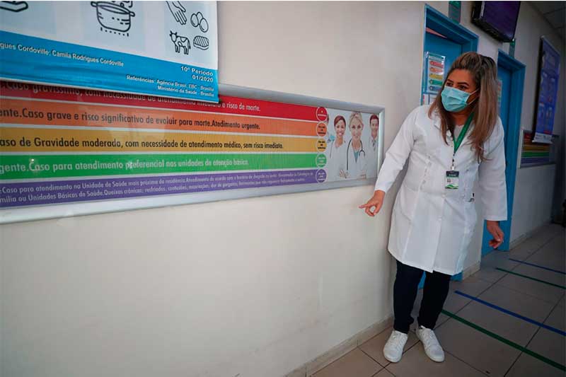 Pacientes são classificados por cores conforme a gravidade da doença (Foto: SES-AM/Divulgação)