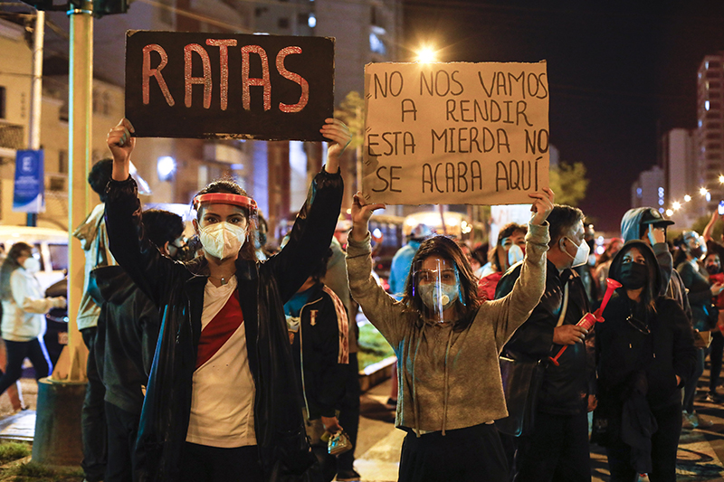 Protestos no Peru