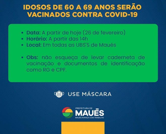 Aviso sobre vacinação em Maués (Foto: reprodução)