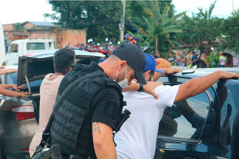 Ação de policiais contra rolezinho em Manaus (Foto: Erikson Andrade/SSP-AM)