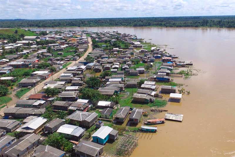 Enchente dificulta logística no interior do Amazonas (Foto: Divulgação)
