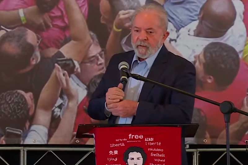 Lula discursou pela primeira vez sobre anulação de condenações (Foto: youTube/Reprodução)