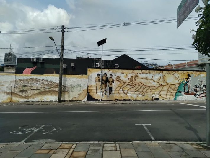 Mural sobre a presença indígena será destaque em memorial (Foto: Oliveira Júnior / Manauscult)