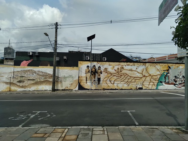 Mural sobre a presença indígena será destaque em memorial (Foto: Oliveira Júnior / Manauscult)