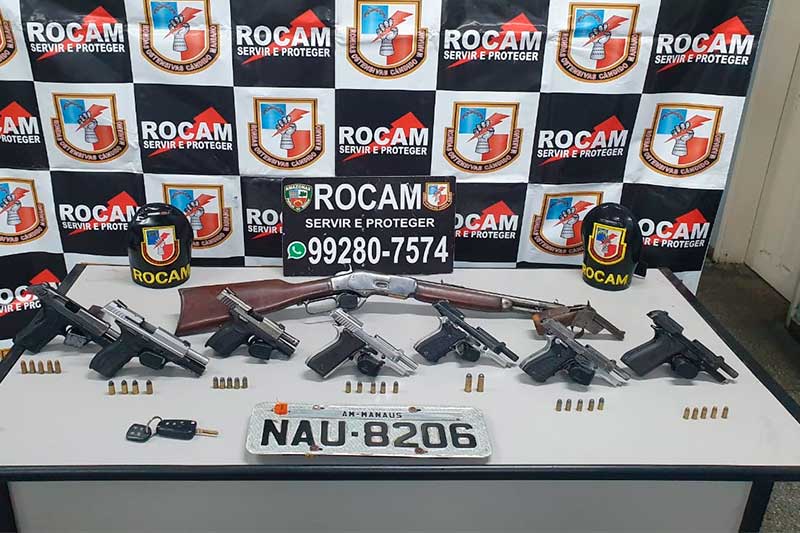 Homem disse que levaria pistolas para invasão em Manaus (Foto: PMAM/Divulgação)