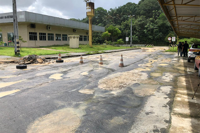 Trecho da pista para aulas práticas foi inteditado (Foto: Murilo odrigues/ATUAL)