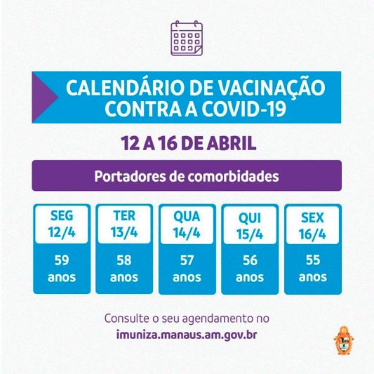 calendário de vacinação
