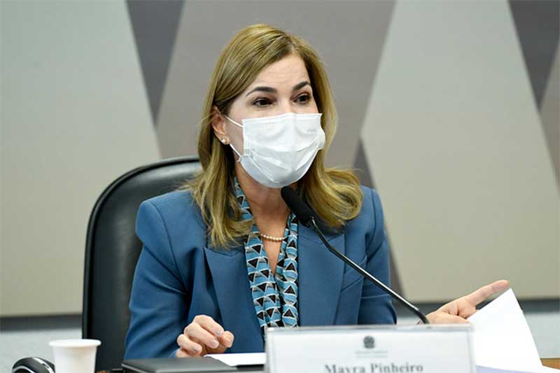 Mayara Pinheiro recomendou cloroquina, mas disse que não foi iniciativa pessoal (Foto: Jefferson Rudy/Agência Senado)