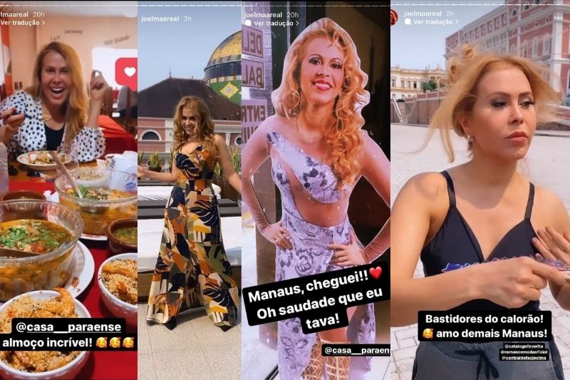 Joelma registra momentos em Manaus em seu perfil no Instagram (Foto: Reprodução/Instagram/@joelmaareal)