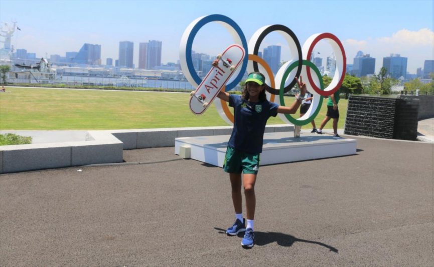 Skatista Rayssa Leal foi medalhista olímpica aos 13 anos (Foto: Mônica Faria/COB)