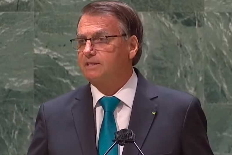 Presidente Jair Bolsonaro abriu Assembleia Geral da ONU (Foto: TV Brasil/Reprodução)