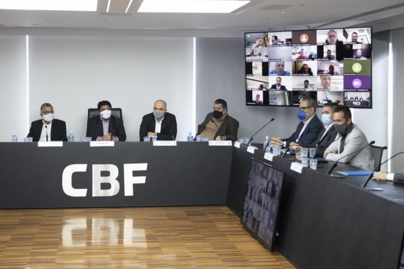 Reunião na CBF definiu repasse e liberação de público na segunda fase (Foto: Lucas Figueiredo//CBF)