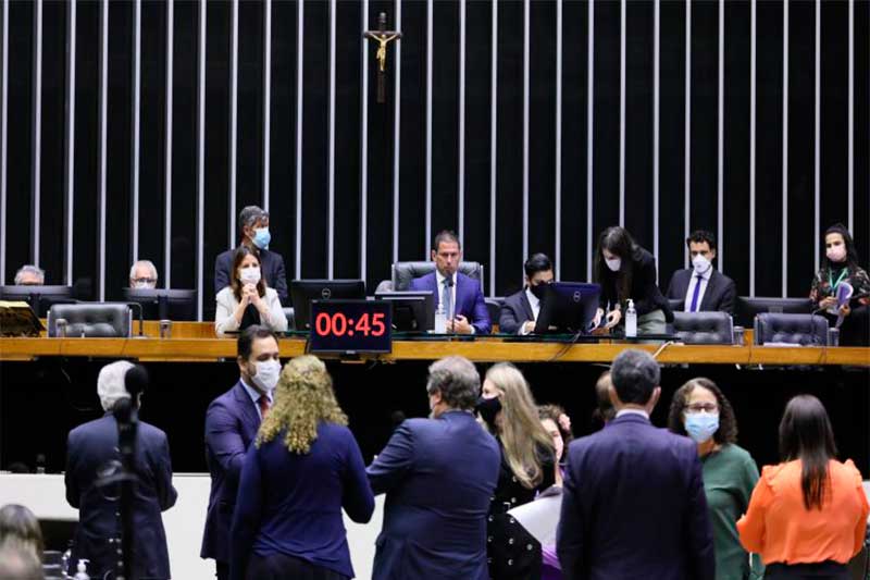 Sessão da Câmara que derrubou veto: sobrevida a siglas pequenas (Foto: Najara Araujo/Agência Câmara)