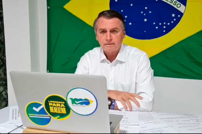 Presidente Jair Bolsonaro sugere que governadores reduzam ICMS (Foto: YouTube/Reprodução)