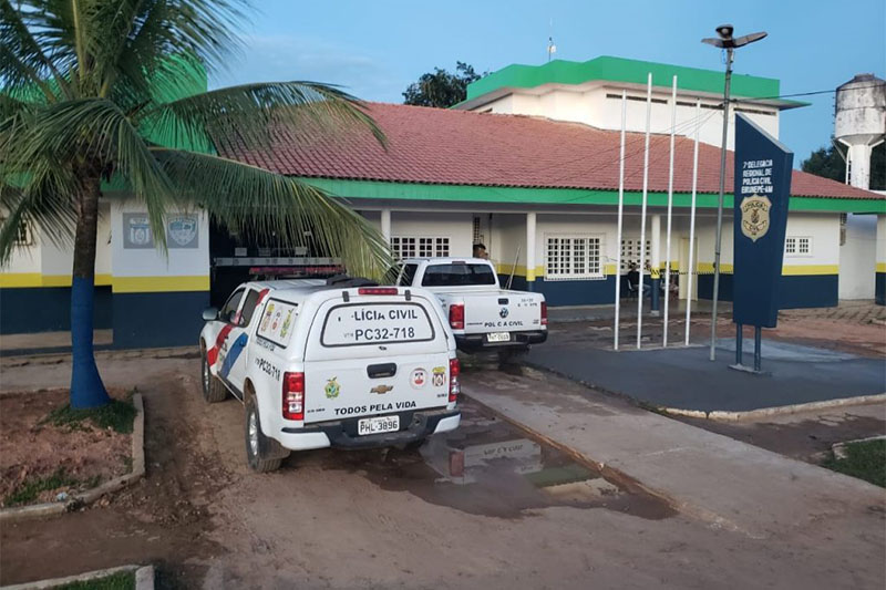 Delegacia de Eirunepé: prisão de suspeito agora é sem prazo (Foto: PC-AM/Divulgação)