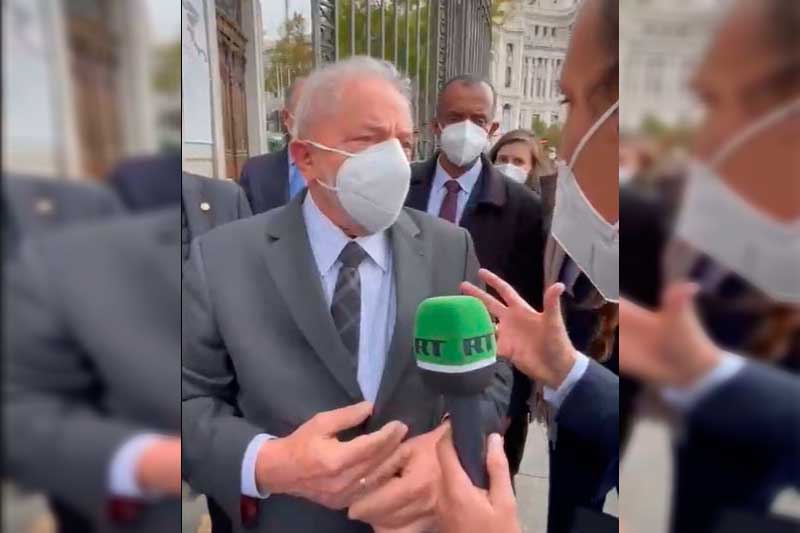 Lula está em viagem pela Europa e foi questionado na Espanha (Foto: Twitter/Lula/Reprodução)