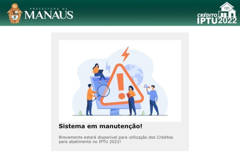 Link para solicitação de créditos de desconto para IPTU 2022 não funcionou no primeiro dia (Print: Murilo Rodrigues/Atual)