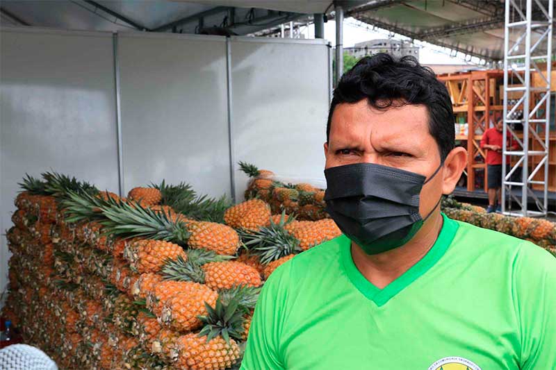 Nailson Santarém espera aumentar renda com venda direta de abacaxi (Foro: Erick Pereira/Secom)