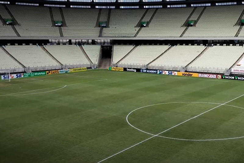 Estádio Castelão: obra é alvo de operação da PF (Foto: YouTube/Reprodução)